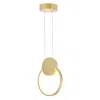Cwi Lighting Pulley 8 In Led Satin Gold Mini Pendant