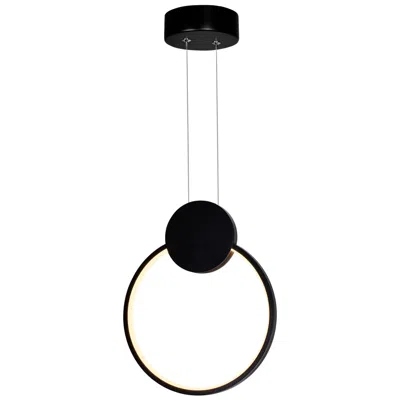 Cwi Lighting Pulley Integrated Led 10in Black Mini Pendant