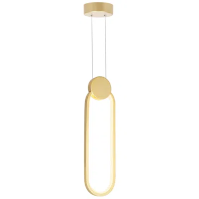 Cwi Lighting Pulley Integrated Led 4in Satin Gold Mini Pendant