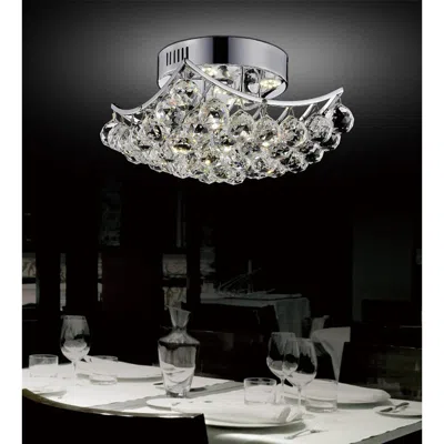 Cwi Lighting Queen 6 Light Flush Mount With Chrome Finish