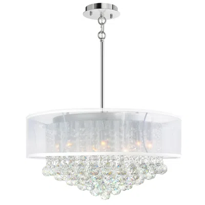 Cwi Lighting Radiant 12 Light Drum Shade Chandelier With Chrome Finish