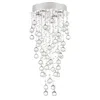 Cwi Lighting Rain Drop 4 Light Flush Mount With Chrome Finish