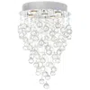 Cwi Lighting Rain Drop 5 Light 16in Chrome Flush Mount