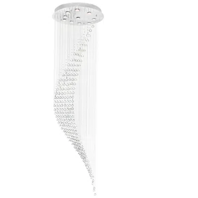Cwi Lighting Ribbon 10 Light 26in Chrome Flush Mount