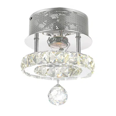 Cwi Lighting Ring Led Flush Mount With Chrome Finish
