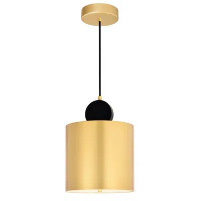 Cwi Lighting Saleen Led Mini Pendant With Sun Gold & Black Finish Lumens 468