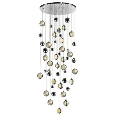 Cwi Lighting Salvador 32 In Led Integrated Polished Nickel Chandelier