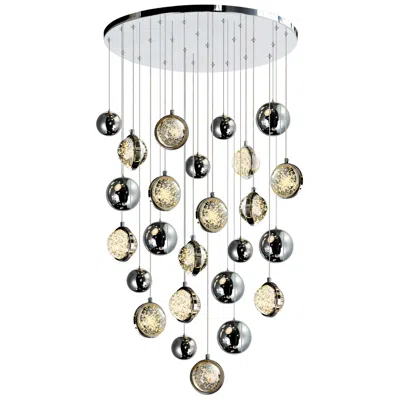 Cwi Lighting Salvador Integrated Led 24in Polished Nickel Chandelier