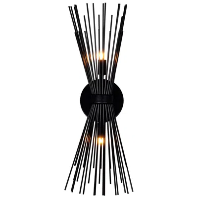 Cwi Lighting Savannah 2 Light 8in Black Wall Sconce