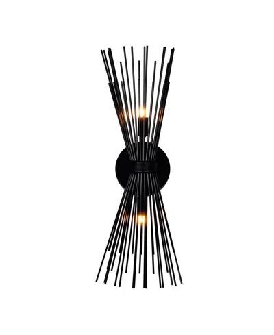 Cwi Lighting Savannah 2 Light Wall Sconce In Black