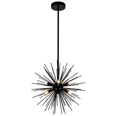 Cwi Lighting Savannah 6 Light 16in Black Chandelier