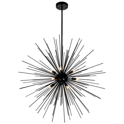 Cwi Lighting Savannah 9 Light 30in Black Chandelier