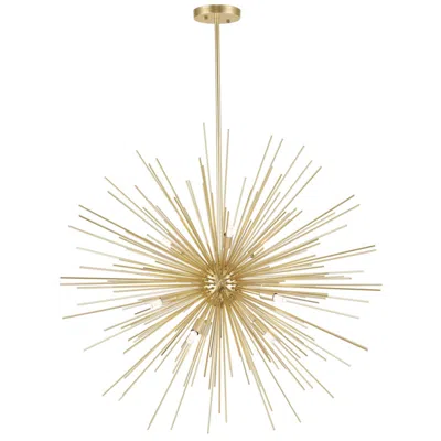 Cwi Lighting Savannah 9 Light 33in Gold Leaf Chandelier