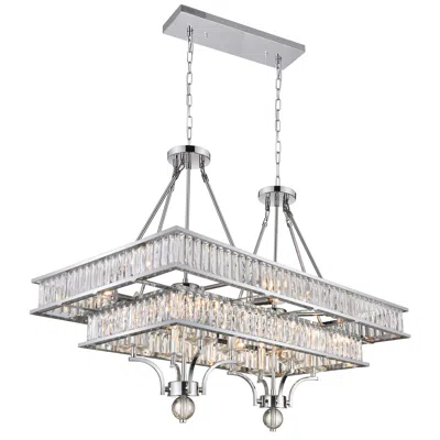 Cwi Lighting Shalia 16 Light Island Chandelier With Chrome Finish