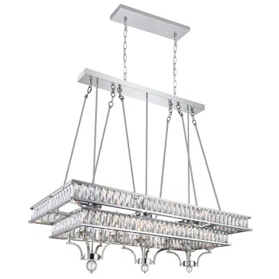 Cwi Lighting Shalia 20 Light Island Chandelier With Chrome Finish