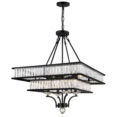 Cwi Lighting Shalia 8 Light Chandelier With Black Finish
