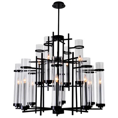 Cwi Lighting Sierra 12 Light 38in Black Chandelier
