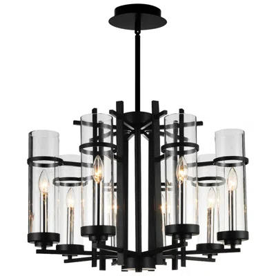 Cwi Lighting Sierra 8 Light 26in Black Chandelier