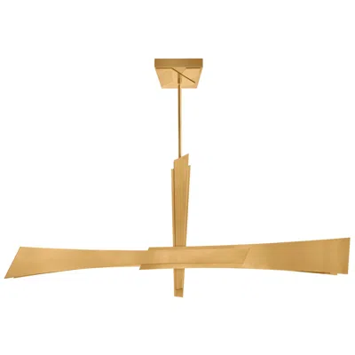 Cwi Lighting Solara Integrated Led 50in Brass Chandelier