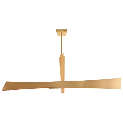 Cwi Lighting Solara Integrated Led 72in Brass Chandelier