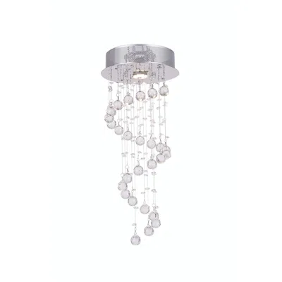 Cwi Lighting Spiral 1 Light Flush Mount With Chrome Finish