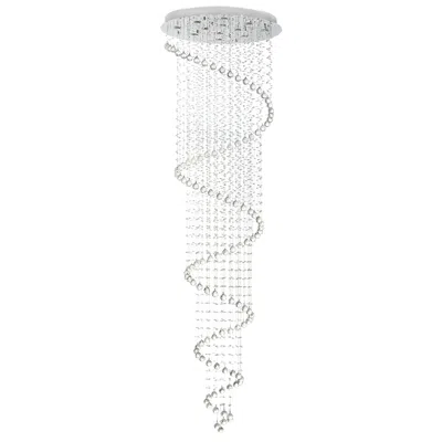 Cwi Lighting Spiral 12 Light Flush Mount With Chrome Finish
