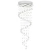 Cwi Lighting Spiral 5 Light Flush Mount With Chrome Finish