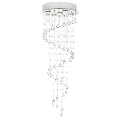 Cwi Lighting Spiral 5 Light Flush Mount With Chrome Finish