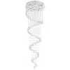 Cwi Lighting Spiral 7 Light Flush Mount With Chrome Finish
