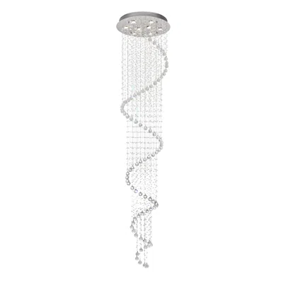 Cwi Lighting Spiral 8 Light Flush Mount With Chrome Finish