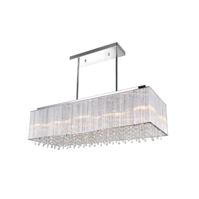 Cwi Lighting Spring Morning 10 Light Drum Shade Chandelier With Chrome Finish