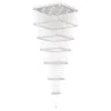 Cwi Lighting Square 16 Light Flush Mount With Chrome Finish