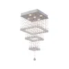 Cwi Lighting Square 5 Light Flush Mount With Chrome Finish