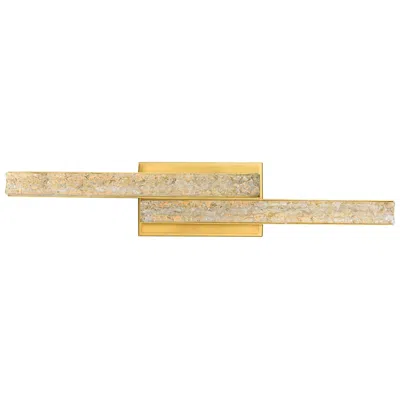 Cwi Lighting Stagger Integrated Led 24in Brass Vanity Light With Handcrafted Glass