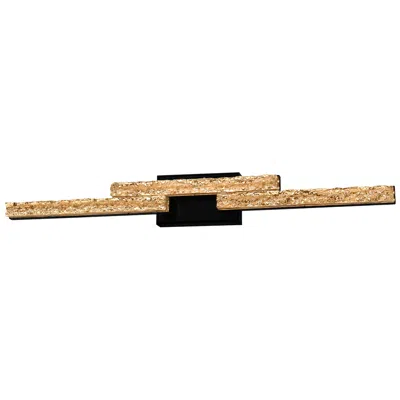 Cwi Lighting Stagger Integrated Led 36in Black Vanity Light With Handcrafted Glass