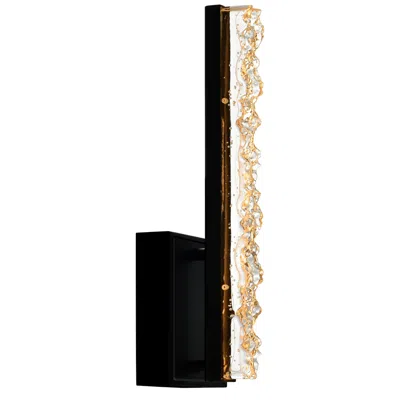 Cwi Lighting Stagger Integrated Led 5in Black Wall Light With Handcrafted Glass