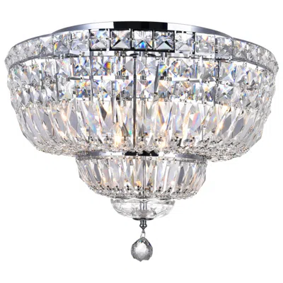 Cwi Lighting Stefania 8 Light Chrome Flush Mount