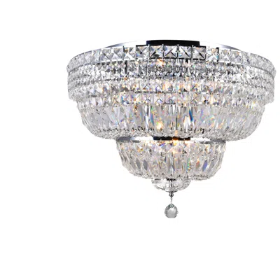 Cwi Lighting Stefania 9 Light Chrome Flush Mount