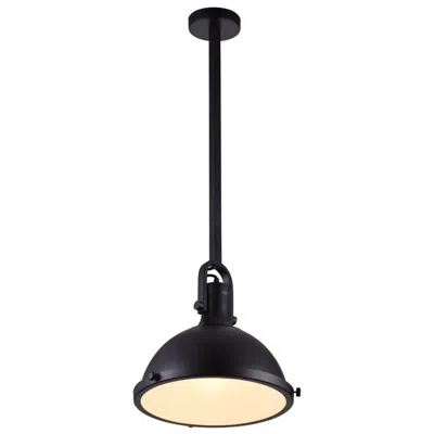 Cwi Lighting Strum 1 Light 12in Black Down Pendant