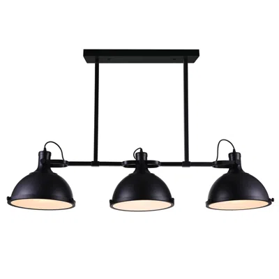 Cwi Lighting Strum 3 Light Island Chandelier With Black Finish