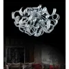 Cwi Lighting Swivel 9 Light Flush Mount With Chrome Finish