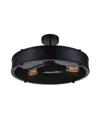 Cwi Lighting Tigris 3 Light Flush Mount In Black