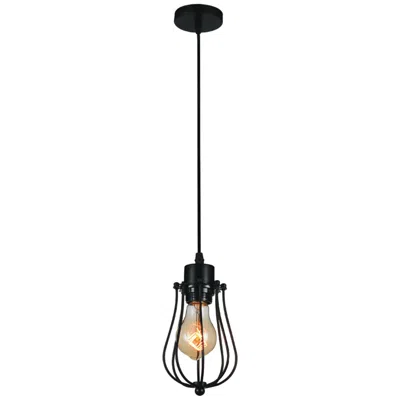 Cwi Lighting Tomaso 1 Light Black Down Mini Pendant