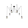 Cwi Lighting Tomaso 6 Light Multi Light Pendant With Black Finish