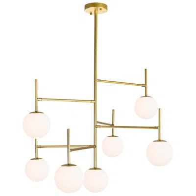 Cwi Lighting Tourch 7 Light 36in Medallion Gold Chandelier