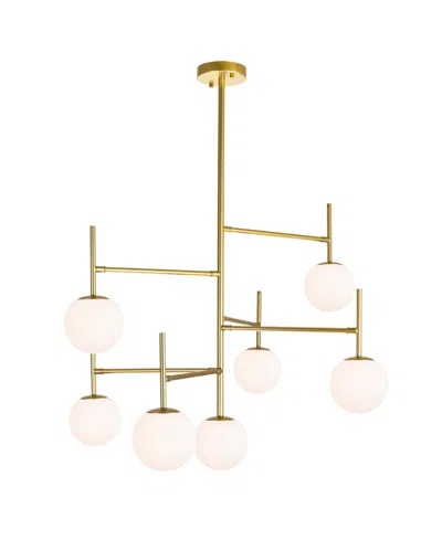 Cwi Lighting Tourch 7 Light Chandelier In Medallion Gold