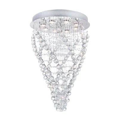 Cwi Lighting Twister 8 Light Flush Mount With Chrome Finish
