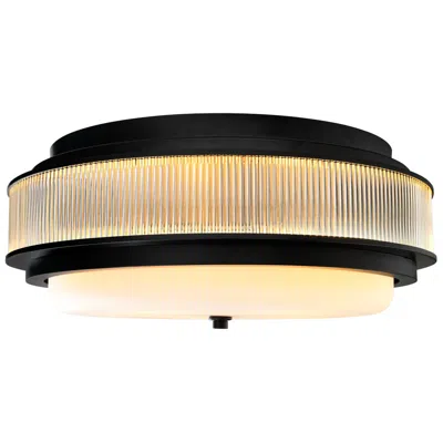 Cwi Lighting Valdivia 4 Light 18in Black Flush Mount
