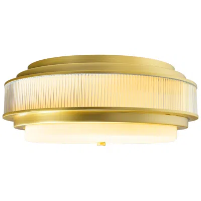 Cwi Lighting Valdivia 4 Light 18in Satin Gold Flush Mount