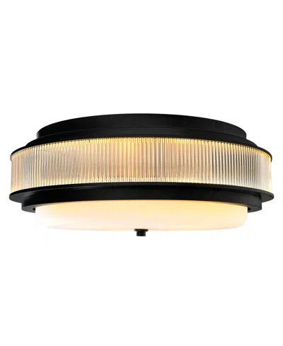 Cwi Lighting Valdivia 5-light 22" Metal Flush Mount Ceiling Light In Black